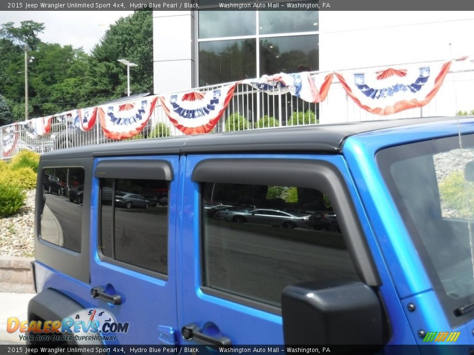 2015 Jeep Wrangler Unlimited Sport 4x4 Hydro Blue Pearl / Black Photo #5