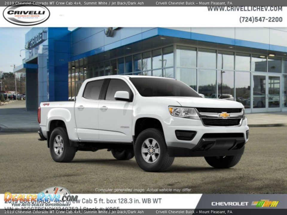 2019 Chevrolet Colorado WT Crew Cab 4x4 Summit White / Jet Black/Dark Ash Photo #1