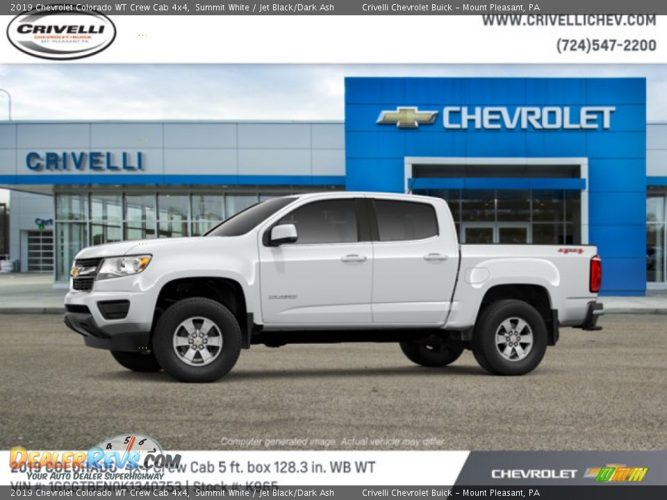 2019 Chevrolet Colorado WT Crew Cab 4x4 Summit White / Jet Black/Dark Ash Photo #2