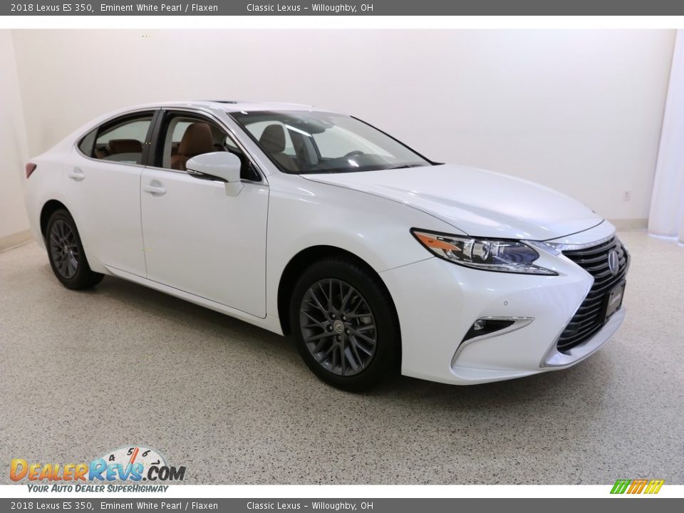 2018 Lexus ES 350 Eminent White Pearl / Flaxen Photo #1