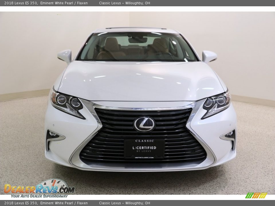 2018 Lexus ES 350 Eminent White Pearl / Flaxen Photo #2