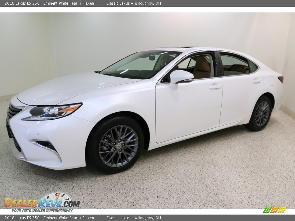 2018 Lexus ES 350 Eminent White Pearl / Flaxen Photo #3