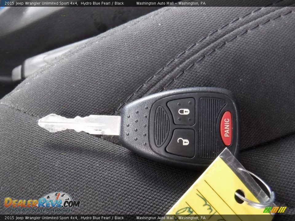 2015 Jeep Wrangler Unlimited Sport 4x4 Hydro Blue Pearl / Black Photo #26