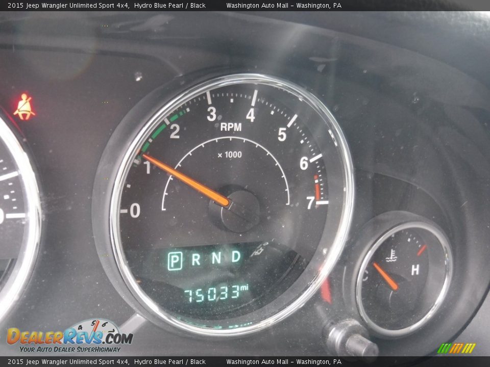 2015 Jeep Wrangler Unlimited Sport 4x4 Hydro Blue Pearl / Black Photo #28