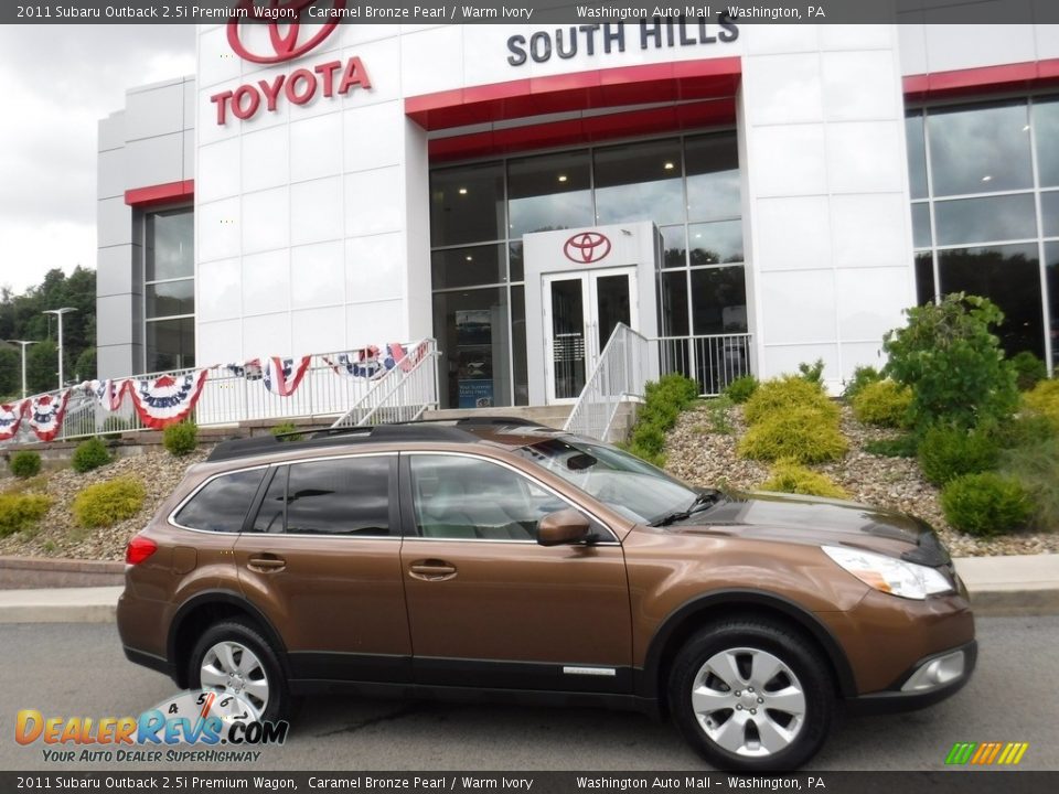 2011 Subaru Outback 2.5i Premium Wagon Caramel Bronze Pearl / Warm Ivory Photo #2