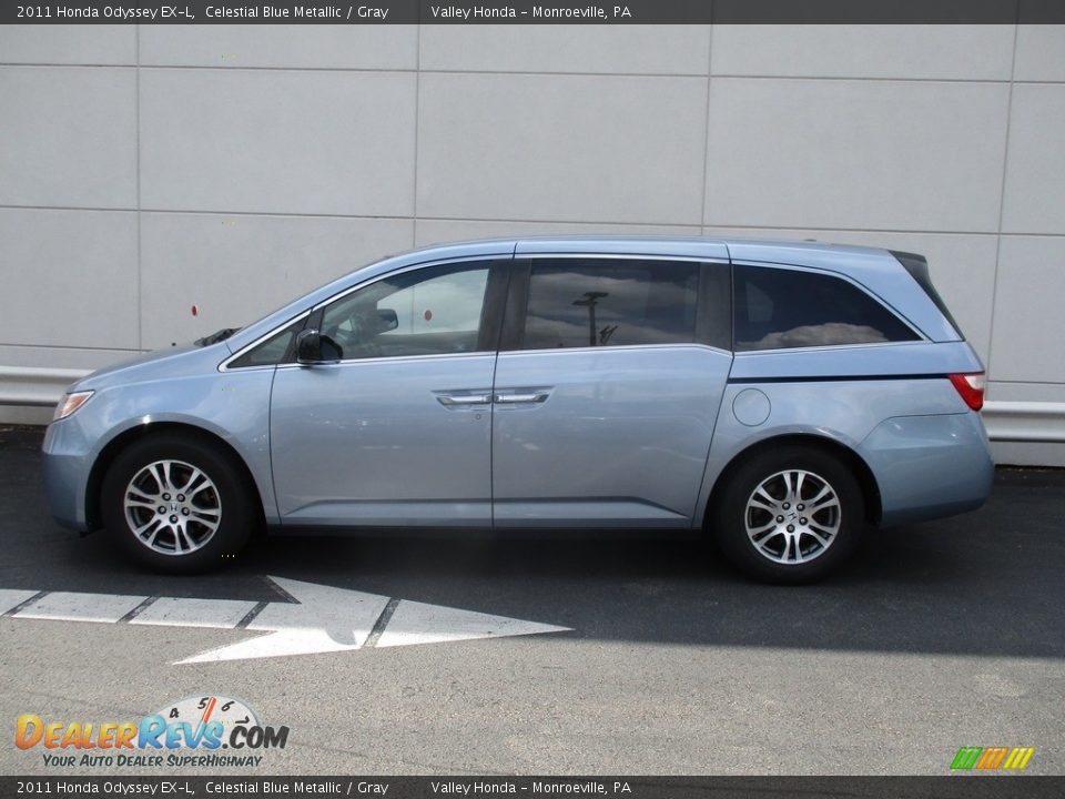 2011 Honda Odyssey EX-L Celestial Blue Metallic / Gray Photo #2
