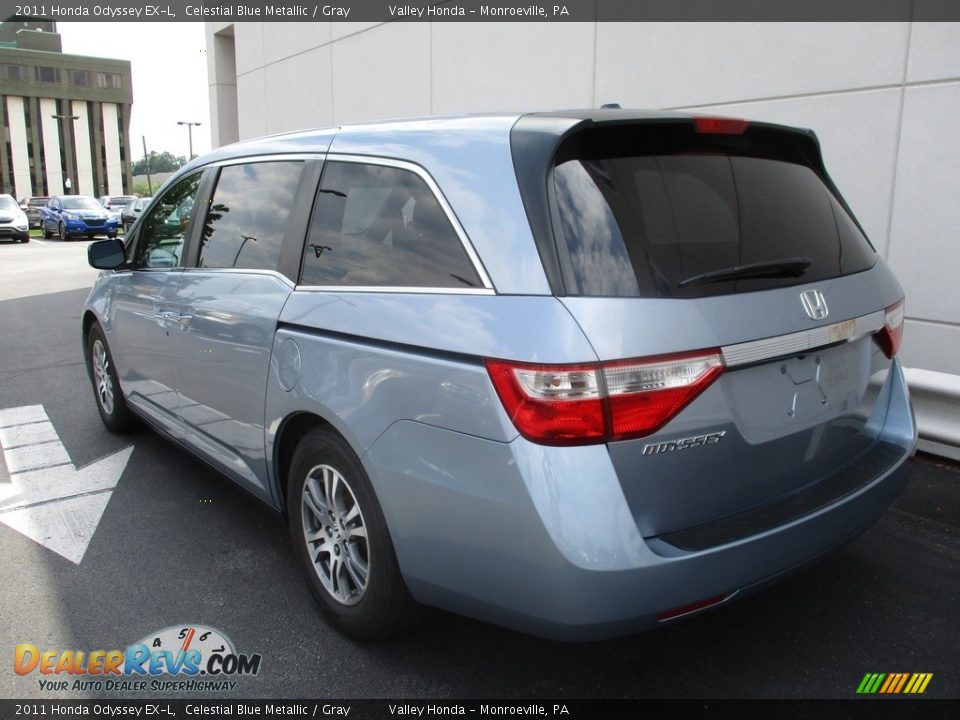 2011 Honda Odyssey EX-L Celestial Blue Metallic / Gray Photo #3