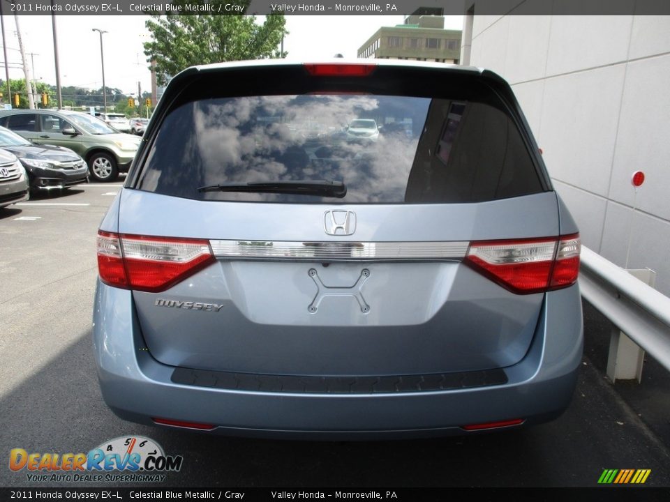2011 Honda Odyssey EX-L Celestial Blue Metallic / Gray Photo #4
