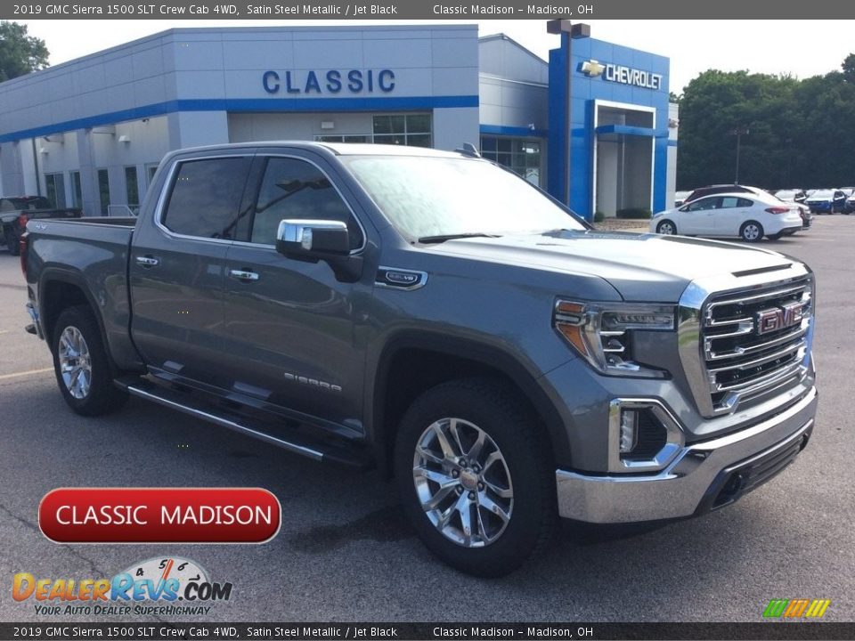 2019 GMC Sierra 1500 SLT Crew Cab 4WD Satin Steel Metallic / Jet Black Photo #1