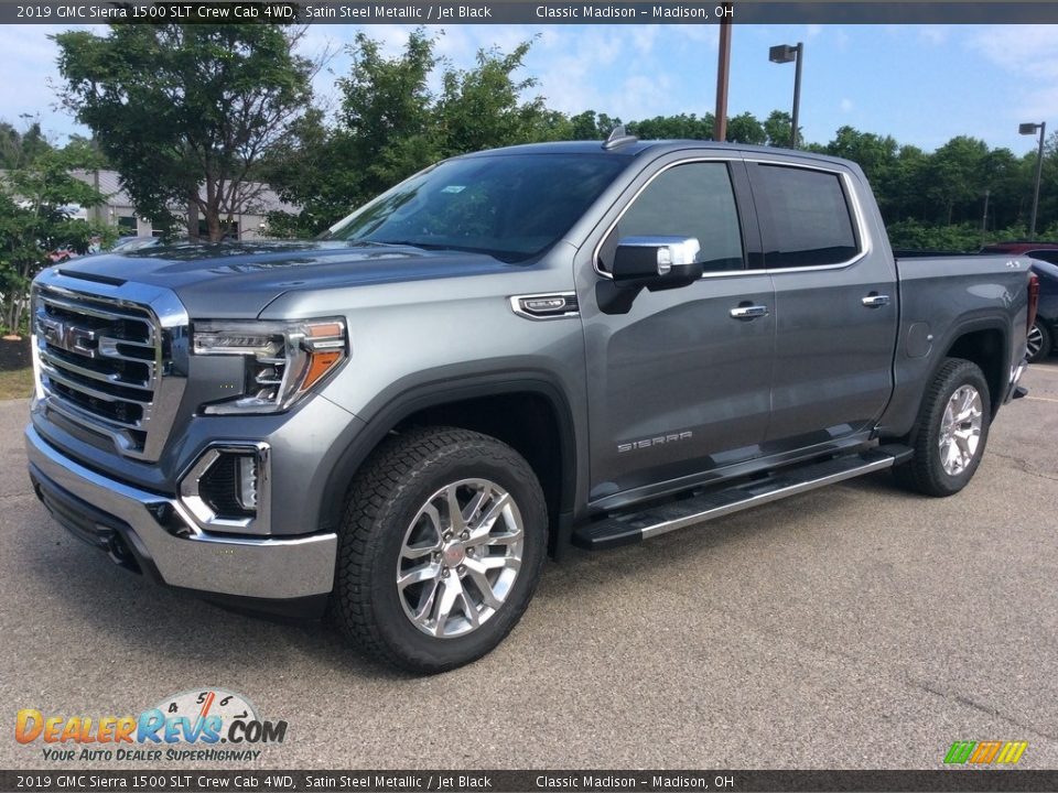 2019 GMC Sierra 1500 SLT Crew Cab 4WD Satin Steel Metallic / Jet Black Photo #3