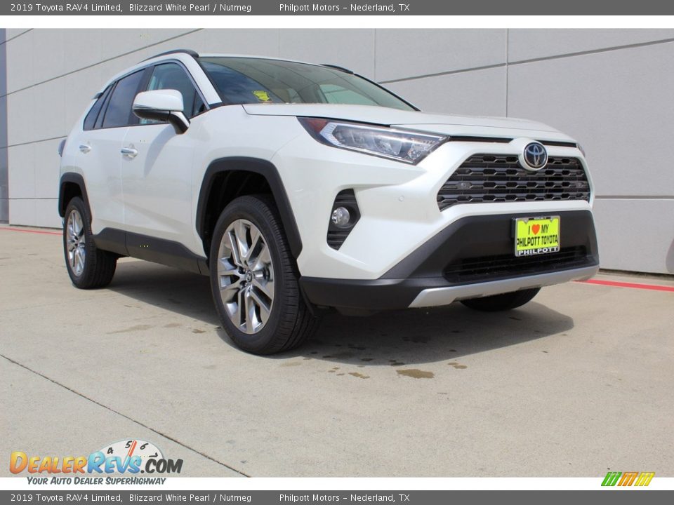 2019 Toyota RAV4 Limited Blizzard White Pearl / Nutmeg Photo #2
