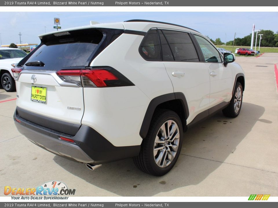 2019 Toyota RAV4 Limited Blizzard White Pearl / Nutmeg Photo #7
