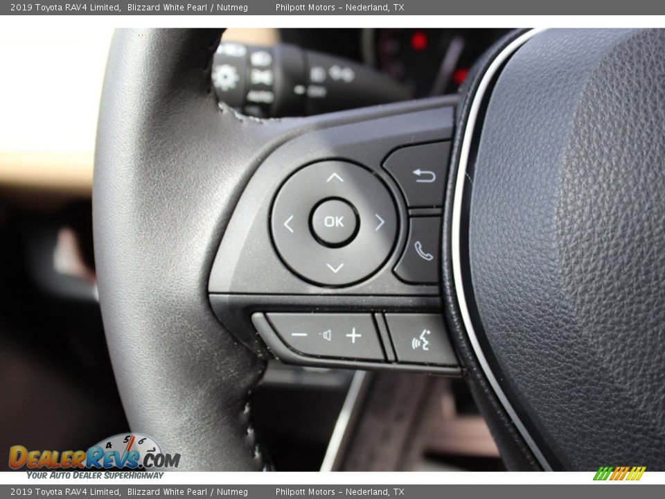 2019 Toyota RAV4 Limited Blizzard White Pearl / Nutmeg Photo #13