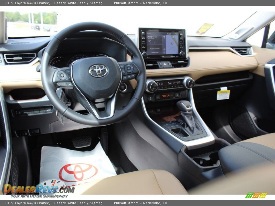 2019 Toyota RAV4 Limited Blizzard White Pearl / Nutmeg Photo #22
