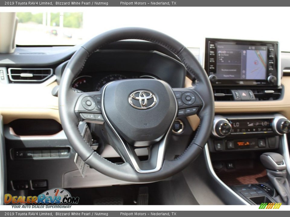 2019 Toyota RAV4 Limited Blizzard White Pearl / Nutmeg Photo #23