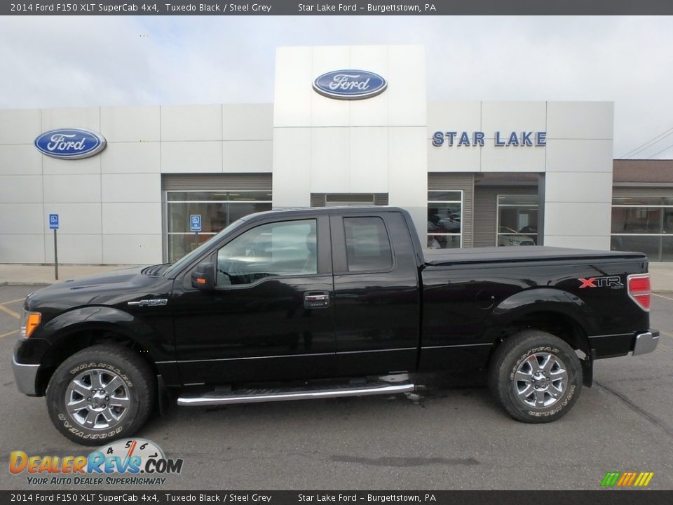 2014 Ford F150 XLT SuperCab 4x4 Tuxedo Black / Steel Grey Photo #1