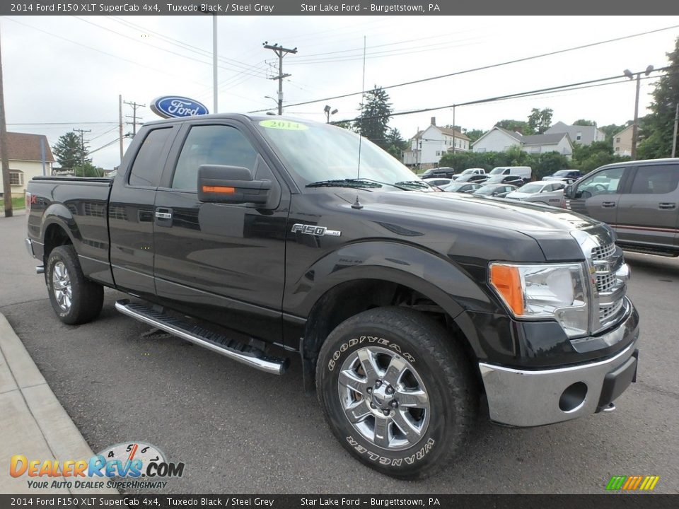 2014 Ford F150 XLT SuperCab 4x4 Tuxedo Black / Steel Grey Photo #3