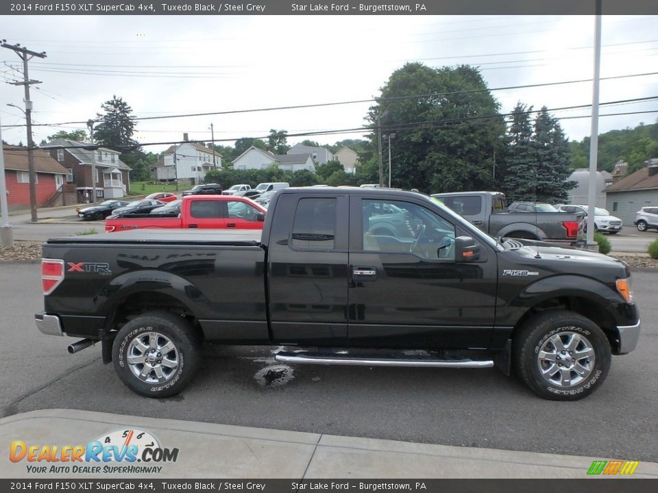 2014 Ford F150 XLT SuperCab 4x4 Tuxedo Black / Steel Grey Photo #4