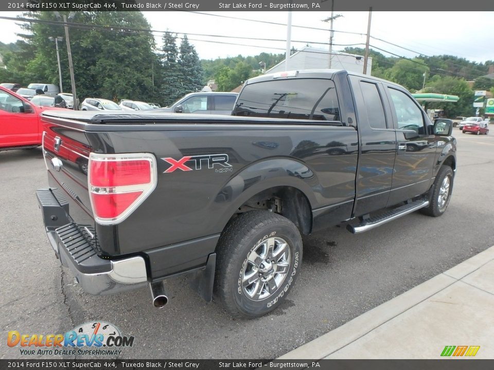 2014 Ford F150 XLT SuperCab 4x4 Tuxedo Black / Steel Grey Photo #5