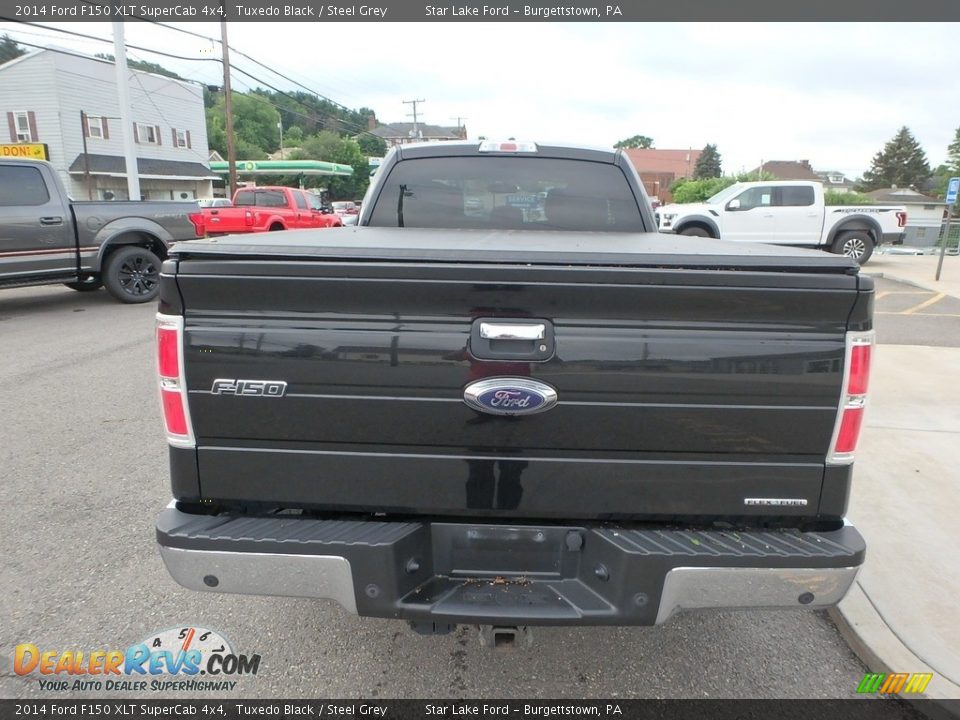 2014 Ford F150 XLT SuperCab 4x4 Tuxedo Black / Steel Grey Photo #6