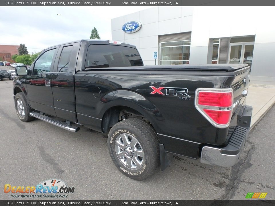 2014 Ford F150 XLT SuperCab 4x4 Tuxedo Black / Steel Grey Photo #7