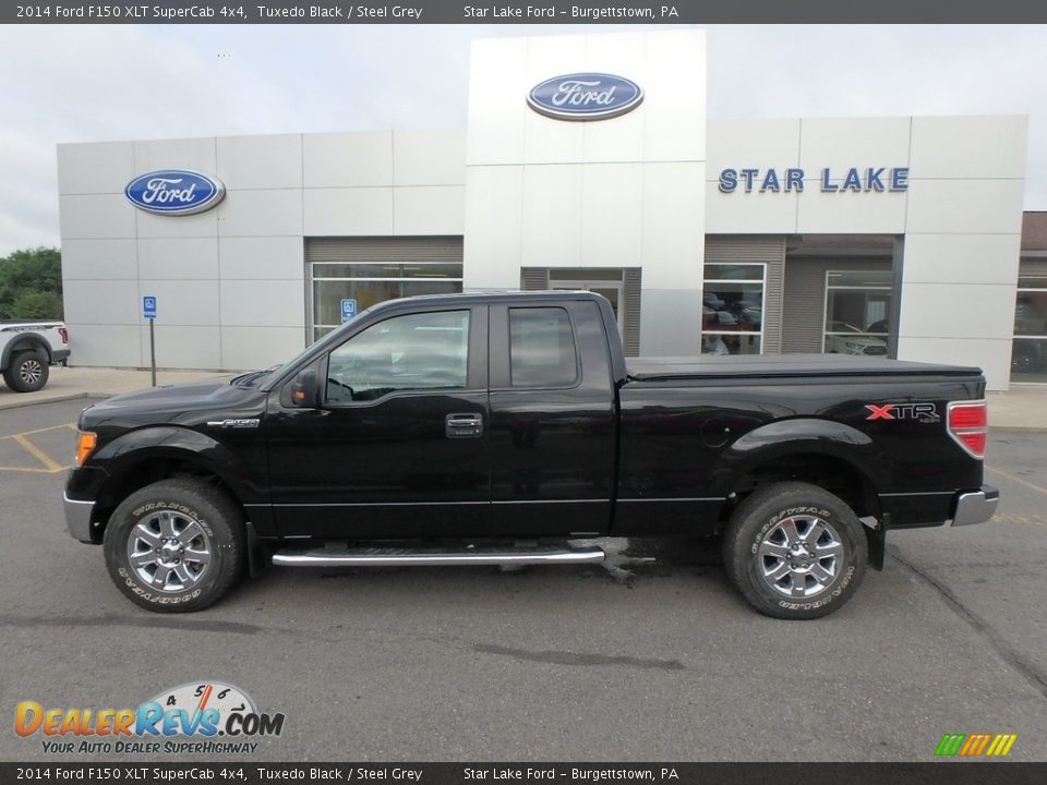 2014 Ford F150 XLT SuperCab 4x4 Tuxedo Black / Steel Grey Photo #8