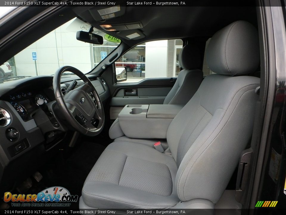 2014 Ford F150 XLT SuperCab 4x4 Tuxedo Black / Steel Grey Photo #10