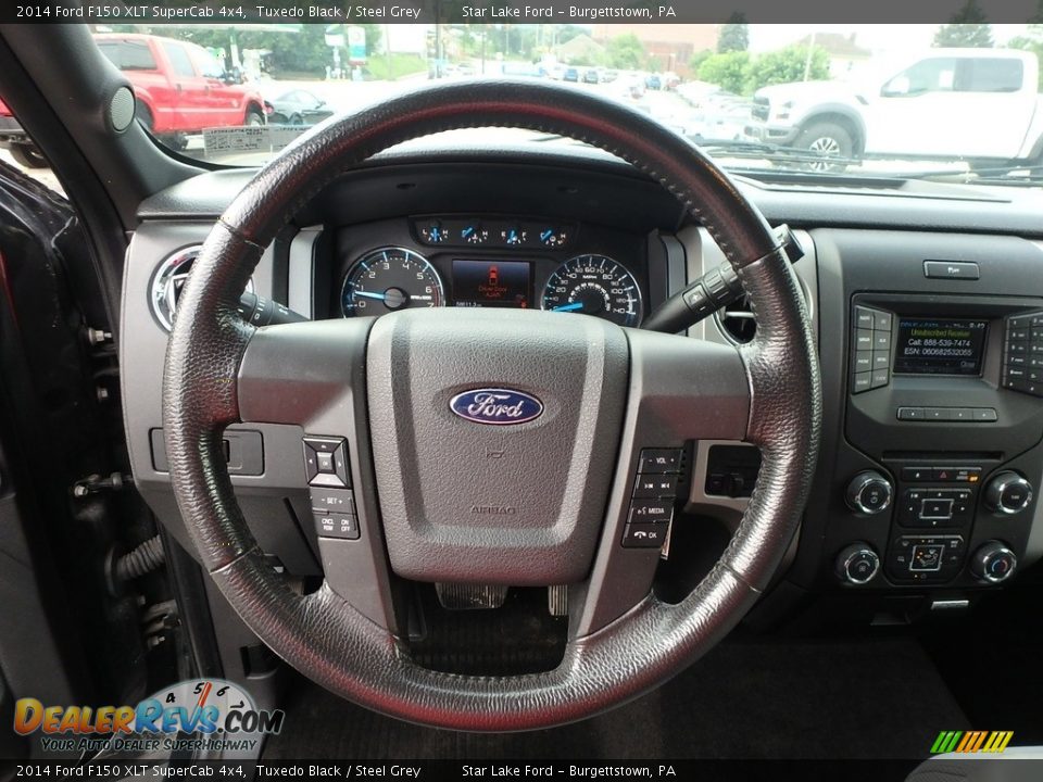 2014 Ford F150 XLT SuperCab 4x4 Tuxedo Black / Steel Grey Photo #16