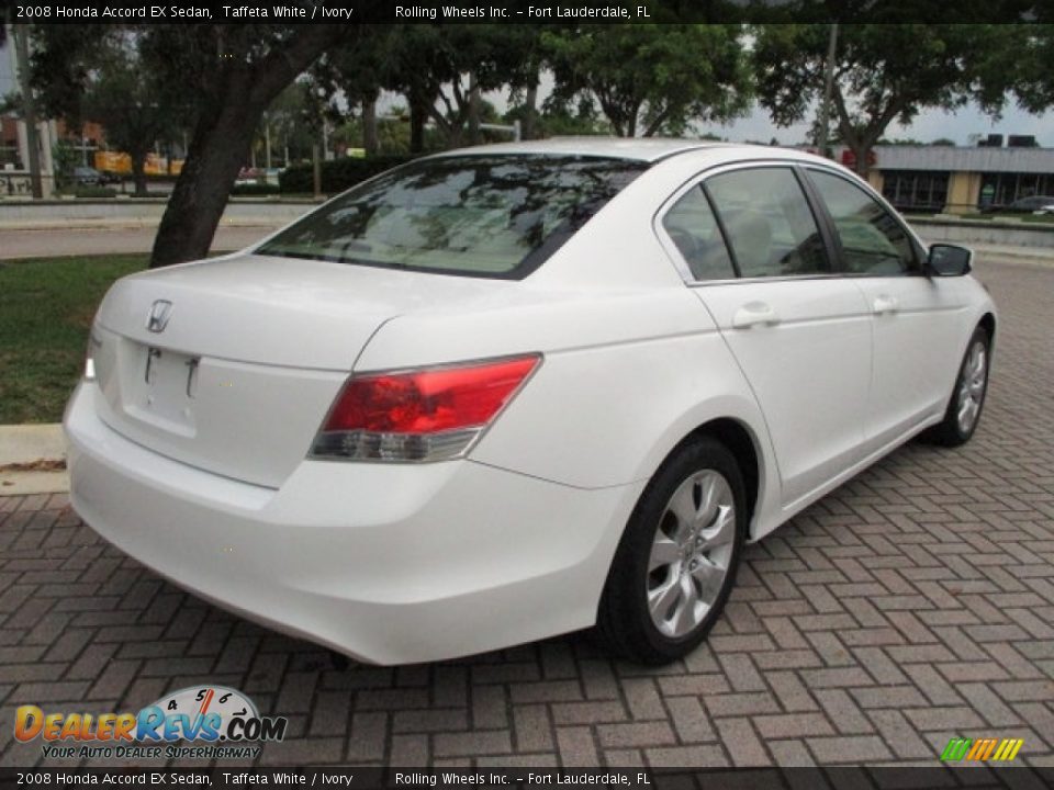 2008 Honda Accord EX Sedan Taffeta White / Ivory Photo #9