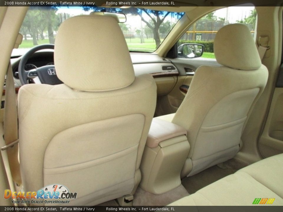 2008 Honda Accord EX Sedan Taffeta White / Ivory Photo #10