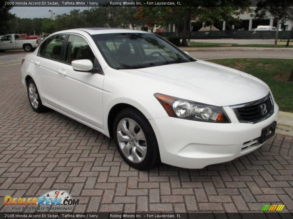 2008 Honda Accord EX Sedan Taffeta White / Ivory Photo #13