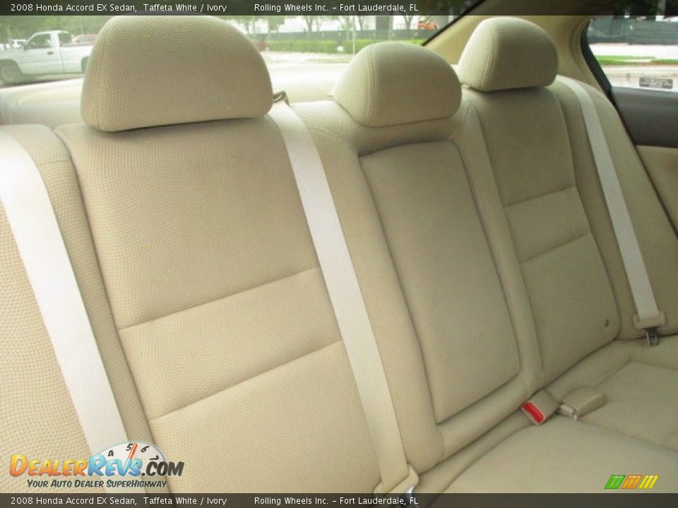 2008 Honda Accord EX Sedan Taffeta White / Ivory Photo #18