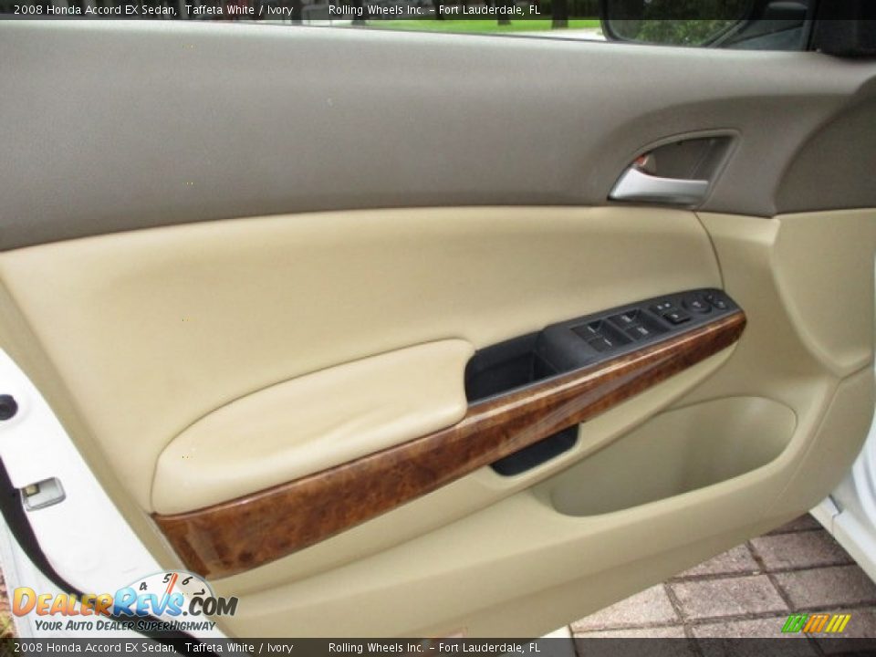 2008 Honda Accord EX Sedan Taffeta White / Ivory Photo #33