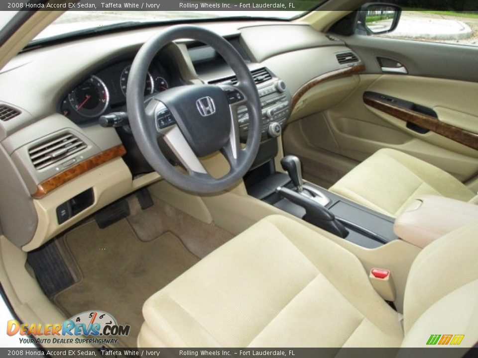 2008 Honda Accord EX Sedan Taffeta White / Ivory Photo #35