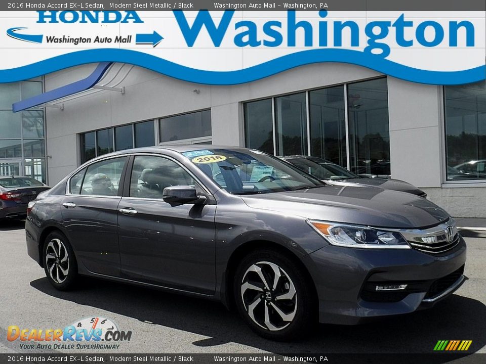 2016 Honda Accord EX-L Sedan Modern Steel Metallic / Black Photo #1