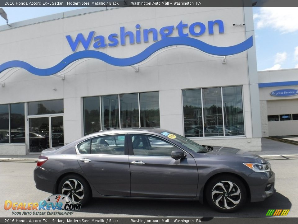 2016 Honda Accord EX-L Sedan Modern Steel Metallic / Black Photo #2