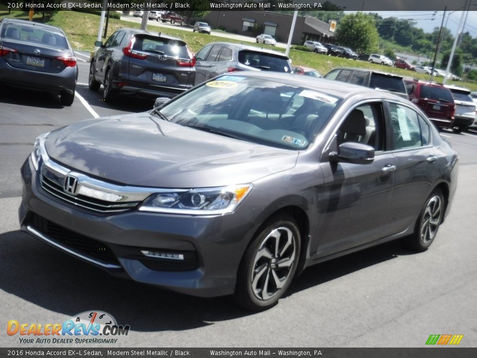 2016 Honda Accord EX-L Sedan Modern Steel Metallic / Black Photo #6