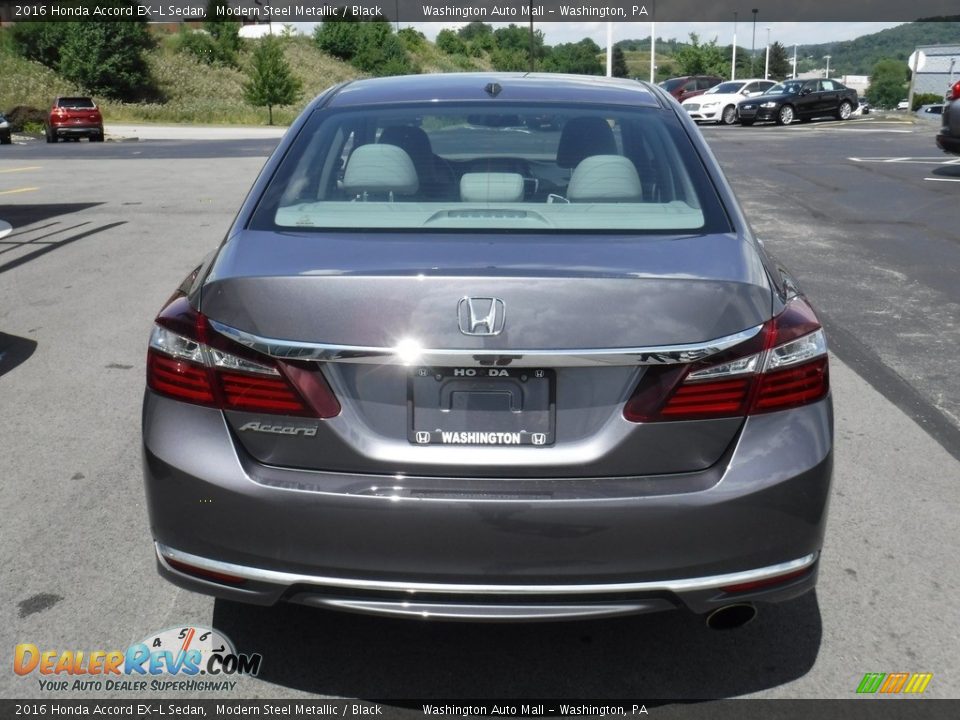 2016 Honda Accord EX-L Sedan Modern Steel Metallic / Black Photo #8