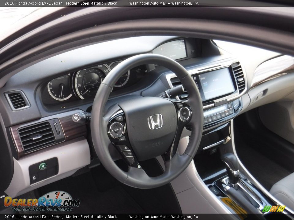 2016 Honda Accord EX-L Sedan Modern Steel Metallic / Black Photo #11
