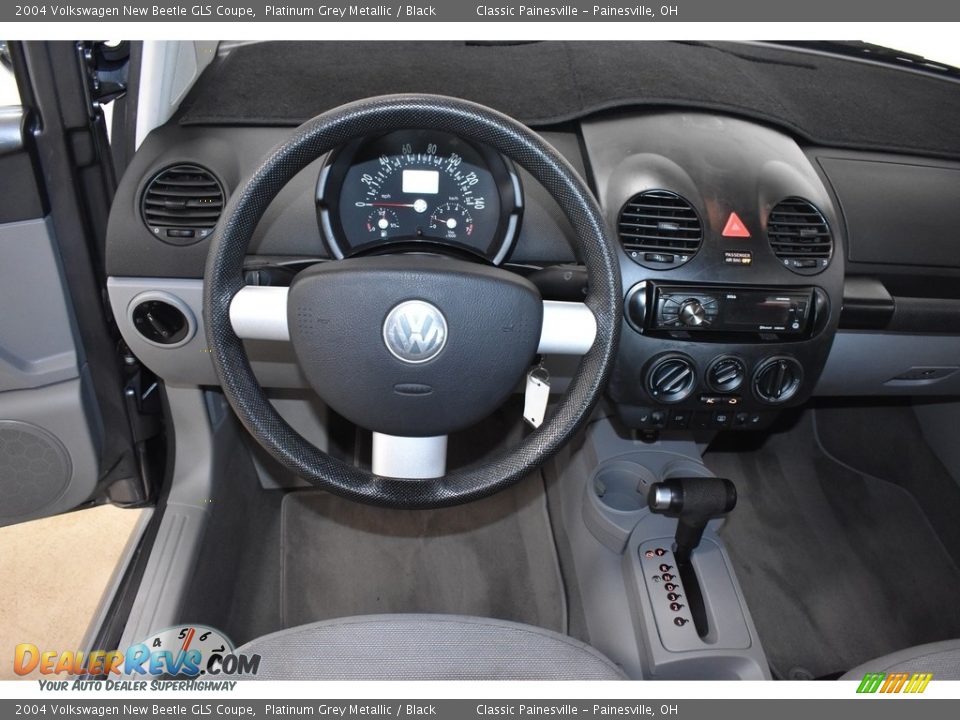 2004 Volkswagen New Beetle GLS Coupe Platinum Grey Metallic / Black Photo #11