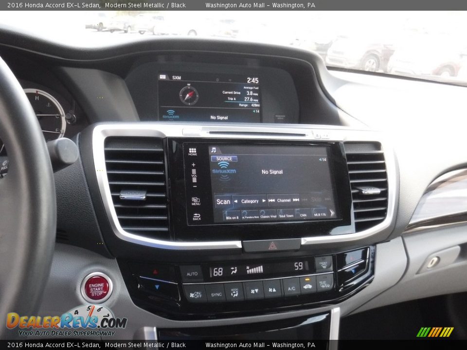 2016 Honda Accord EX-L Sedan Modern Steel Metallic / Black Photo #17