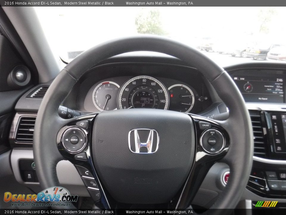 2016 Honda Accord EX-L Sedan Modern Steel Metallic / Black Photo #20