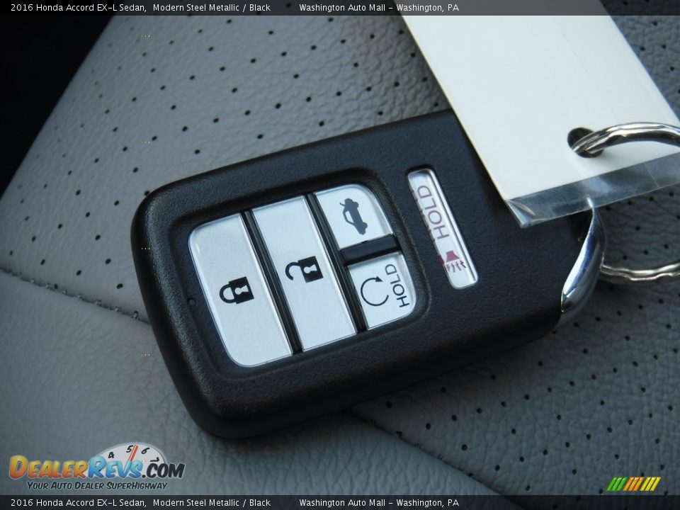2016 Honda Accord EX-L Sedan Modern Steel Metallic / Black Photo #25