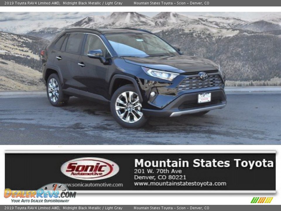 2019 Toyota RAV4 Limited AWD Midnight Black Metallic / Light Gray Photo #1