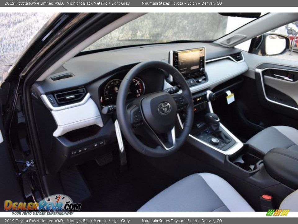 2019 Toyota RAV4 Limited AWD Midnight Black Metallic / Light Gray Photo #5