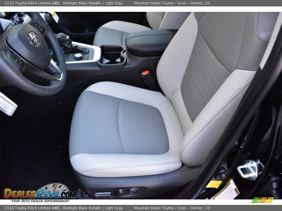 2019 Toyota RAV4 Limited AWD Midnight Black Metallic / Light Gray Photo #6