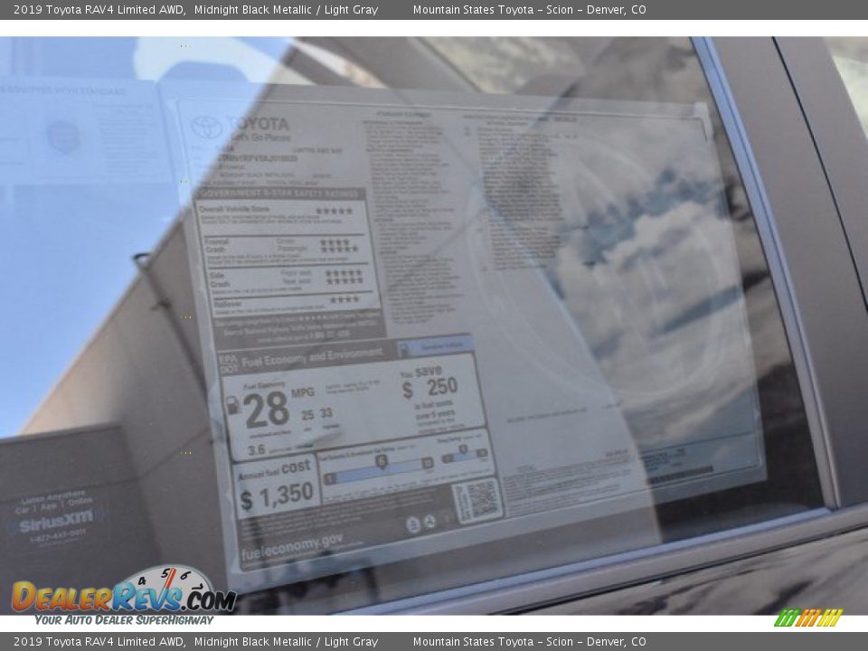 2019 Toyota RAV4 Limited AWD Midnight Black Metallic / Light Gray Photo #11