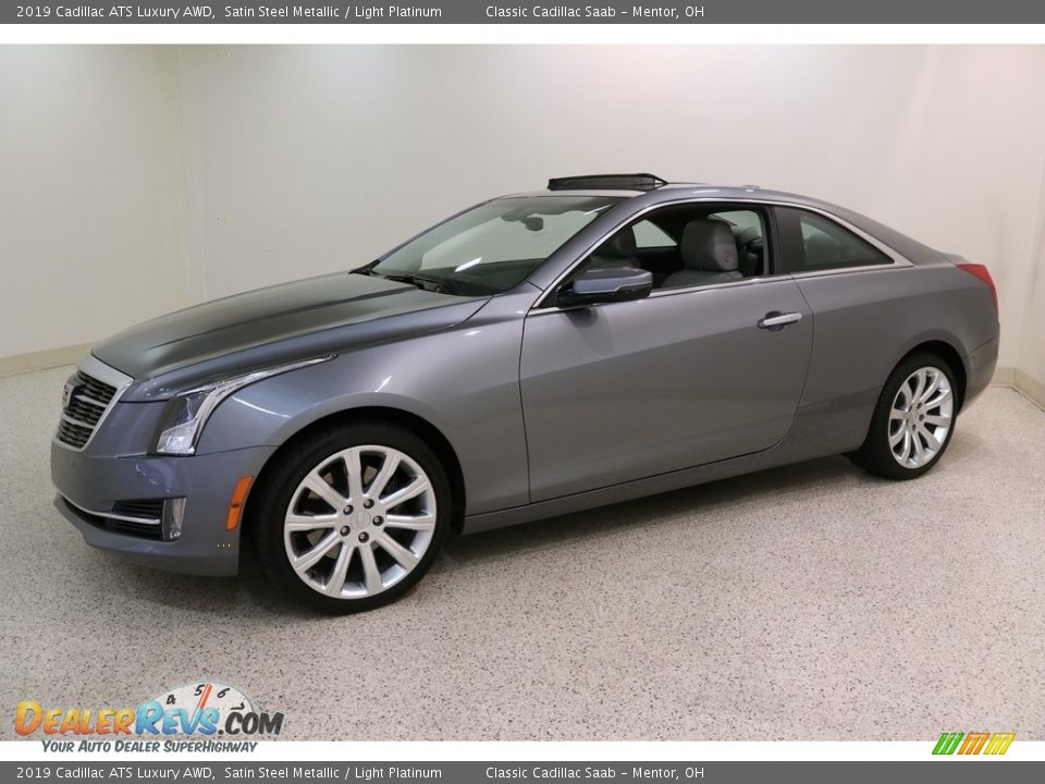 Satin Steel Metallic 2019 Cadillac ATS Luxury AWD Photo #3