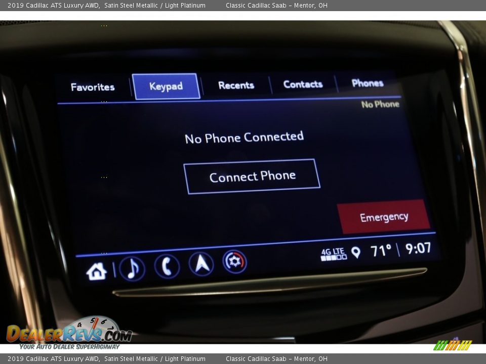 2019 Cadillac ATS Luxury AWD Satin Steel Metallic / Light Platinum Photo #12