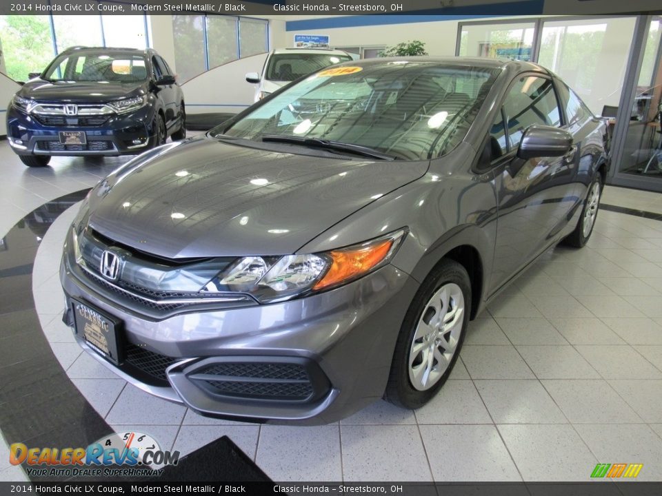 2014 Honda Civic LX Coupe Modern Steel Metallic / Black Photo #1